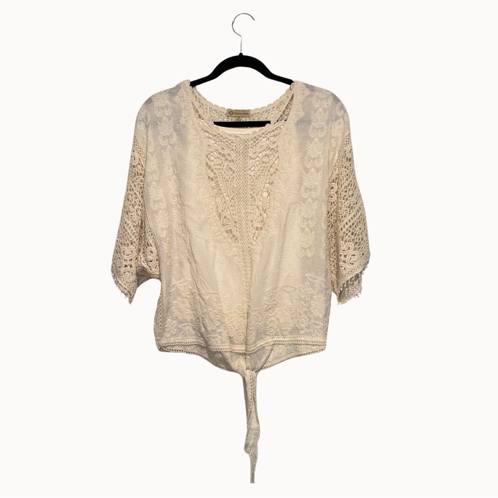Democracy 2-piece Cream Crochet Top and Cami